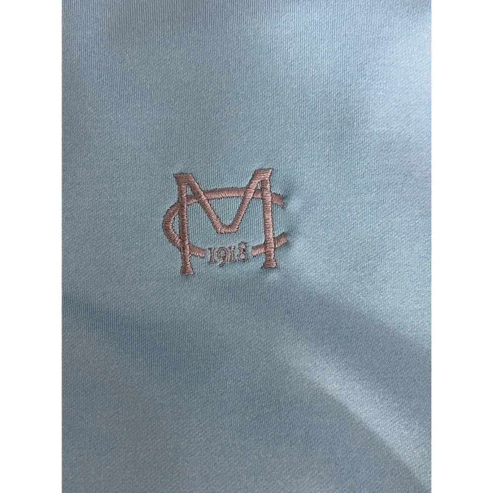 Peter Millar Mens Light Blue 1/4 Zip Golf Vest Performance MC 1918 Logo XLTesirt